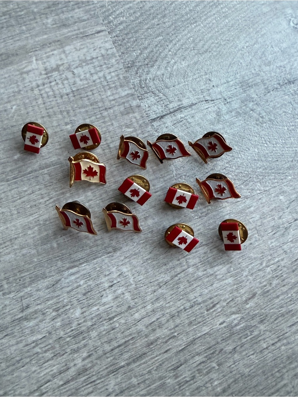 Canadian Flag Enamel Pins - Red and White Maple Leaf